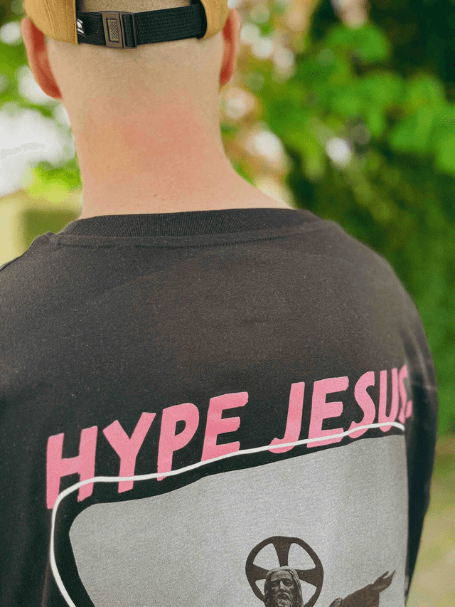 'HYPE JESUS' GLORYWAVES X THE FOUR TEE UNISEX BLACK -